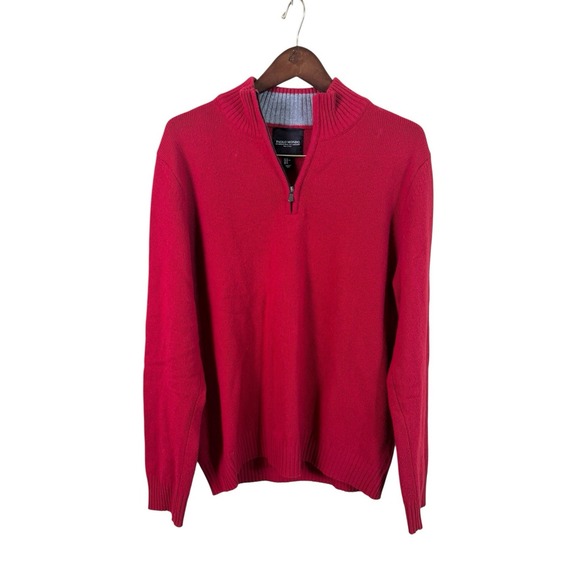 Paolo‎ Mondo Sweater Men's XL Pullover 1/4 Zip Wool Cashmere, Made In Italy - Picture 1 of 5